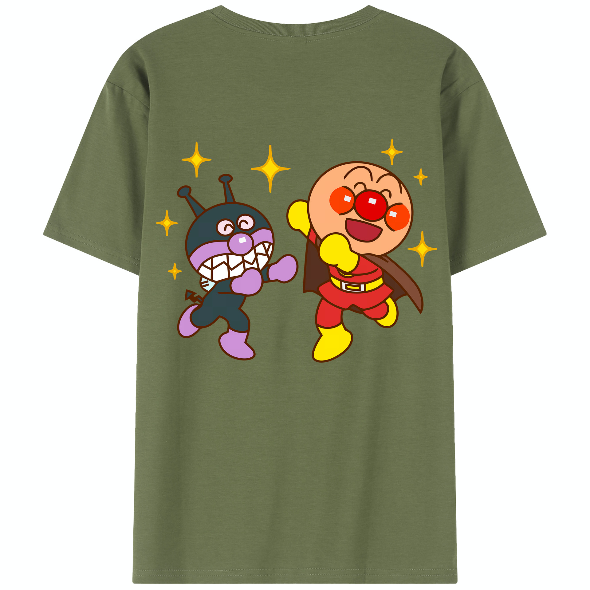 （画像用） アンパンマン Anpanman 綿100％半袖Tシャツ（背面プリント）